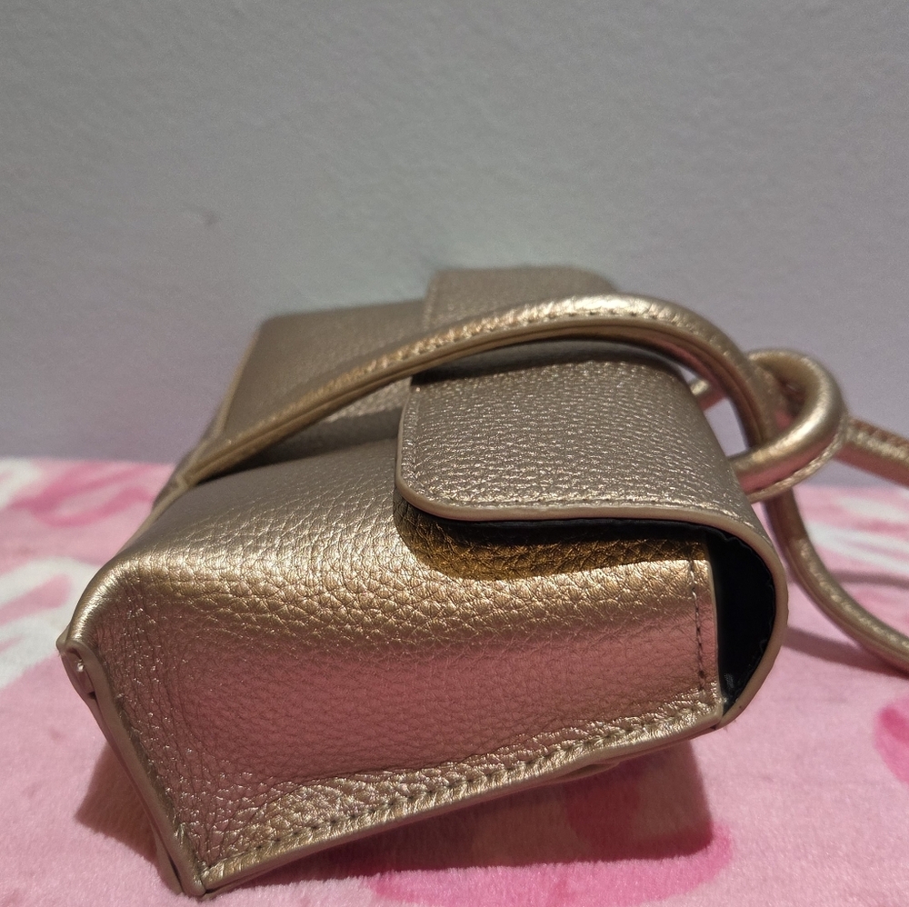 Chantecaille Metallic Gold Loop Lock Wristlet - Picture 4 of 10